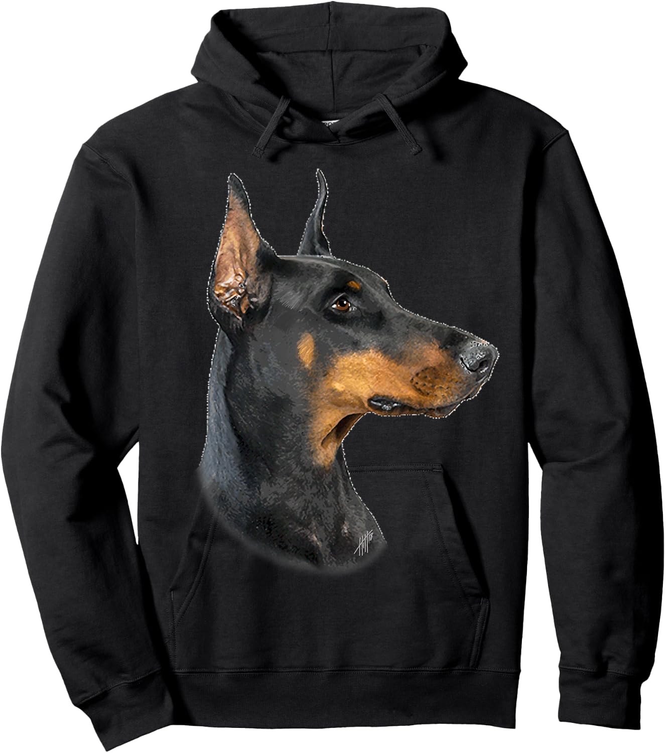 Doberman Pincher Dog Dobermann Hoodie - Hoodie | Black