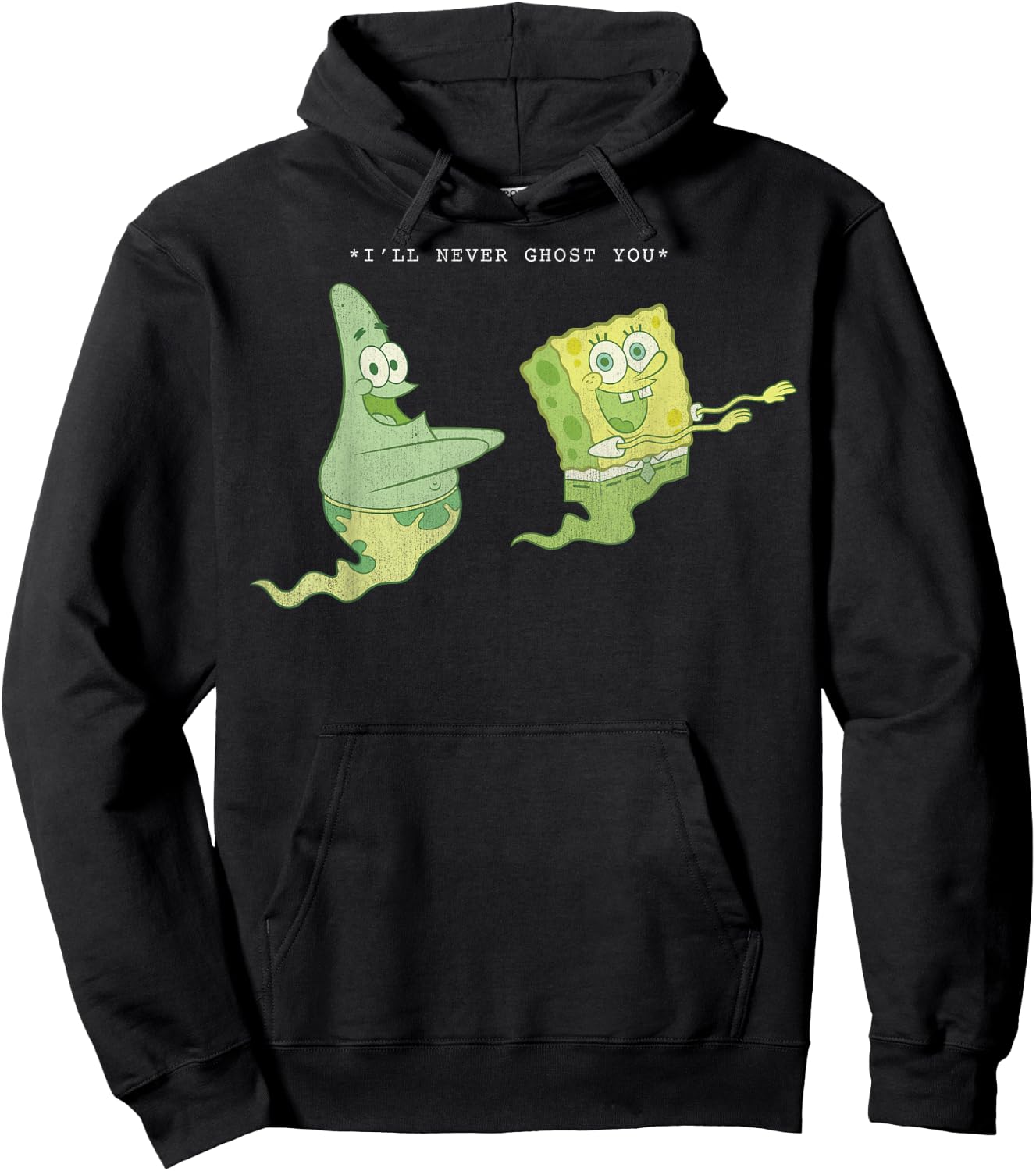 SpongeBob SquarePants Patrick Star I'll Never Ghost You Hoodie - Hoodie | Black