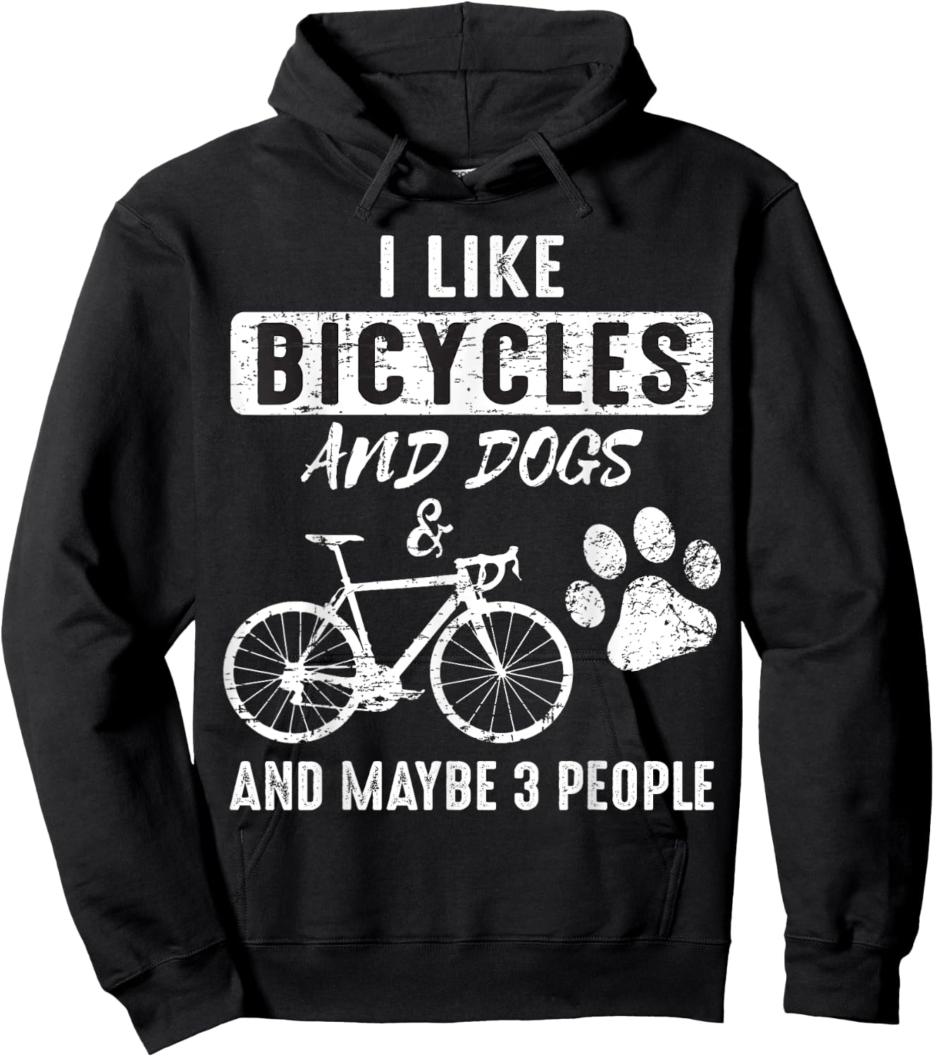 I Like Bicycles And Dogs and maybe 3 People Hoodie - Hoodie | Black