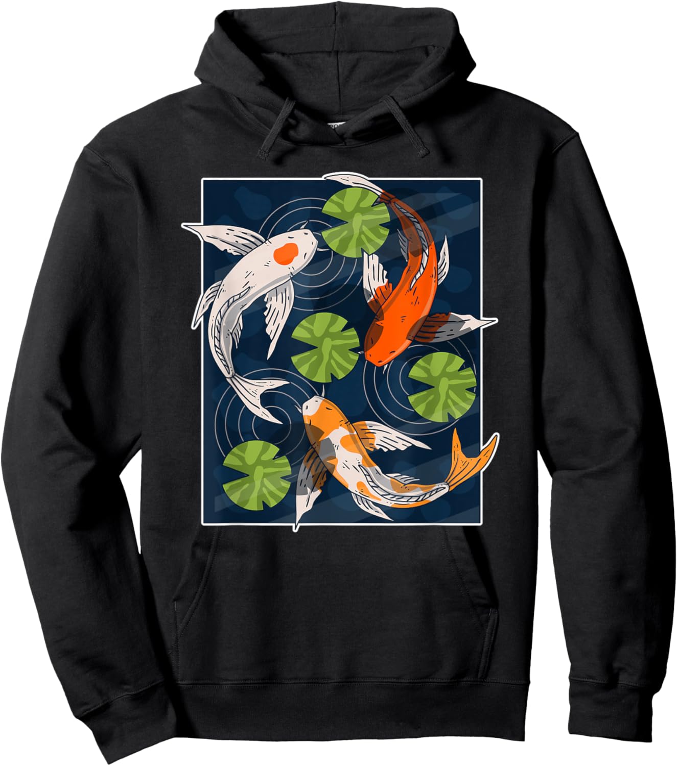 Koi Fish Lover Asian Japanese Carp Water Pond Animal Pet Hoodie - Hoodie | Black