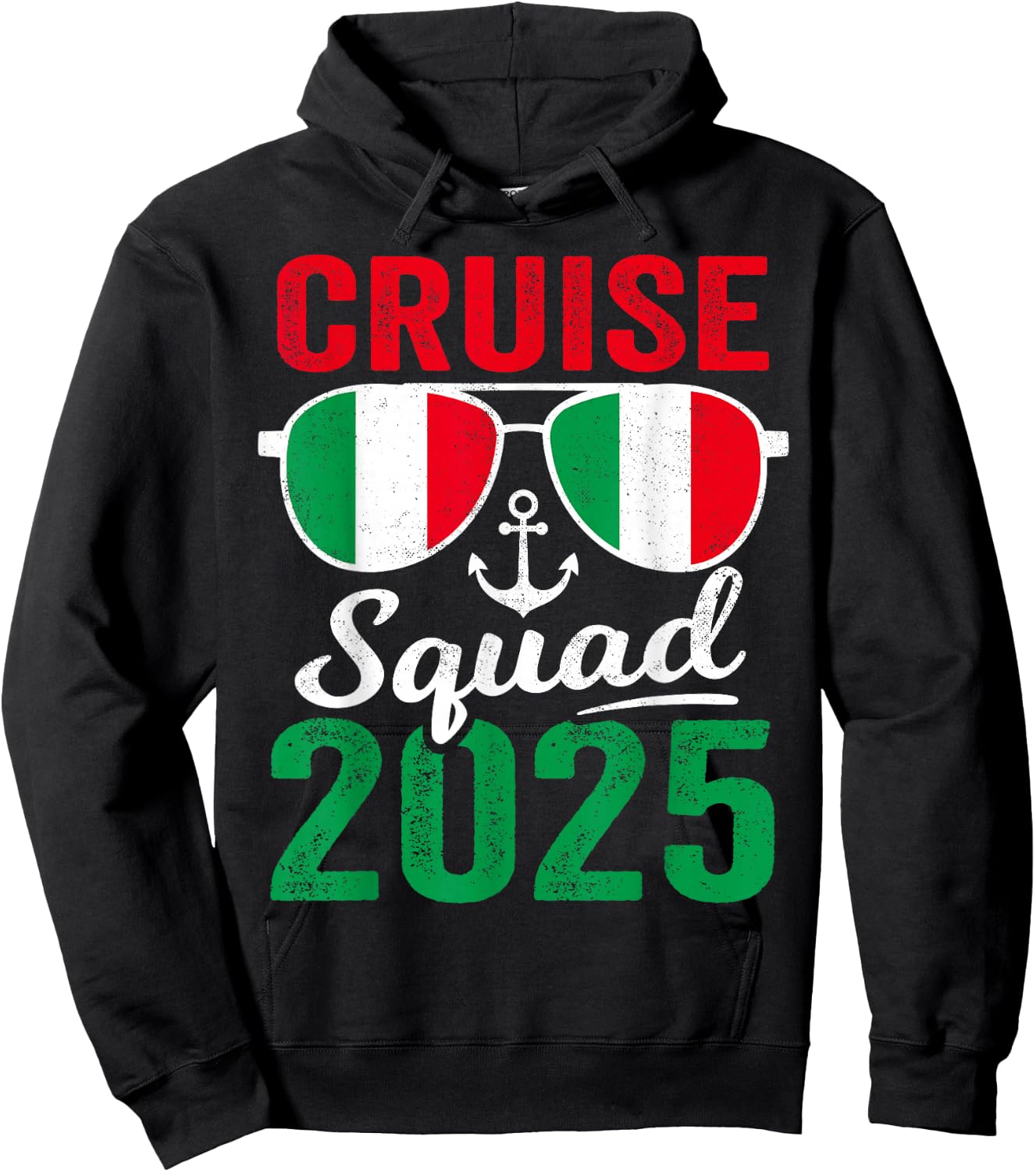 Italy Cruise Squad 2025 Summer Vacation Matching Family Hoodie - Hoodie | Black