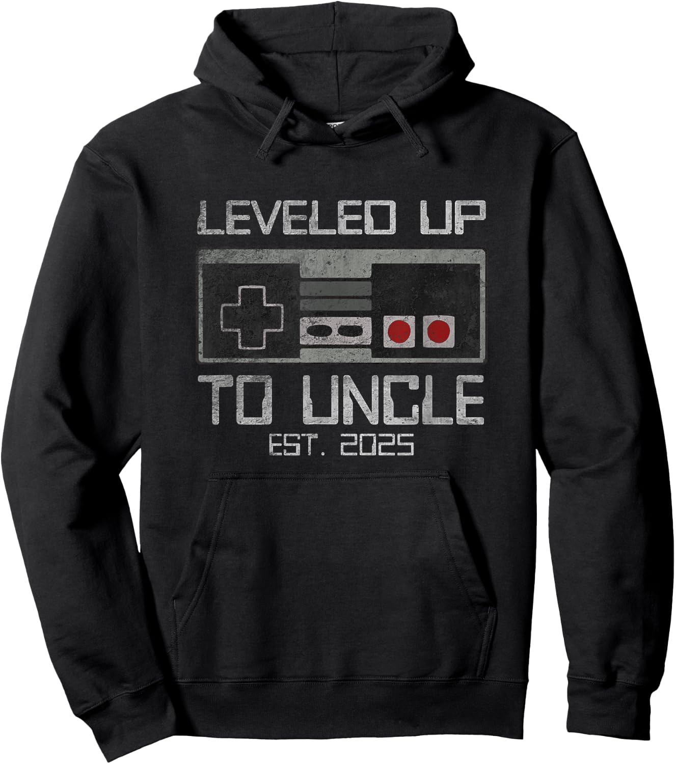 I Leveled Up To Uncle 2025 Promoted To First Time New Uncle Hoodie - Hoodie | Black