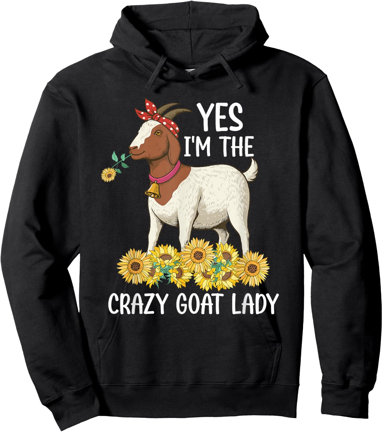 Crazy Goat Lady Funny Goat Mom Goat Owner Goat Farmer Hoodie - Hoodie | Black