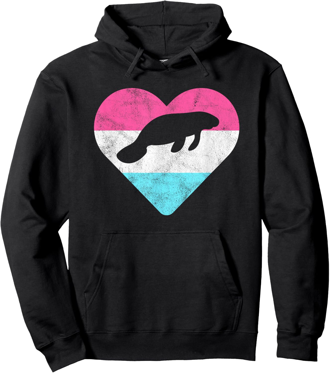 Retro Vintage Manatee Gift or Girls Hoodie - Hoodie | Black