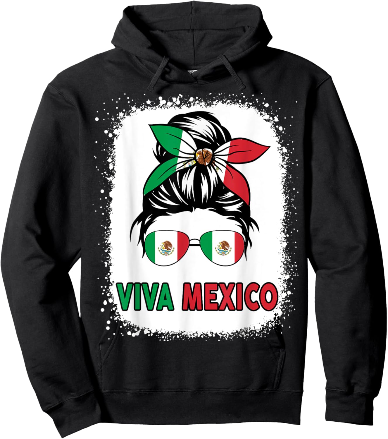 Viva Mexico Women Girl Cinco De Mayo Funny Mexican Hoodie - Hoodie | Black