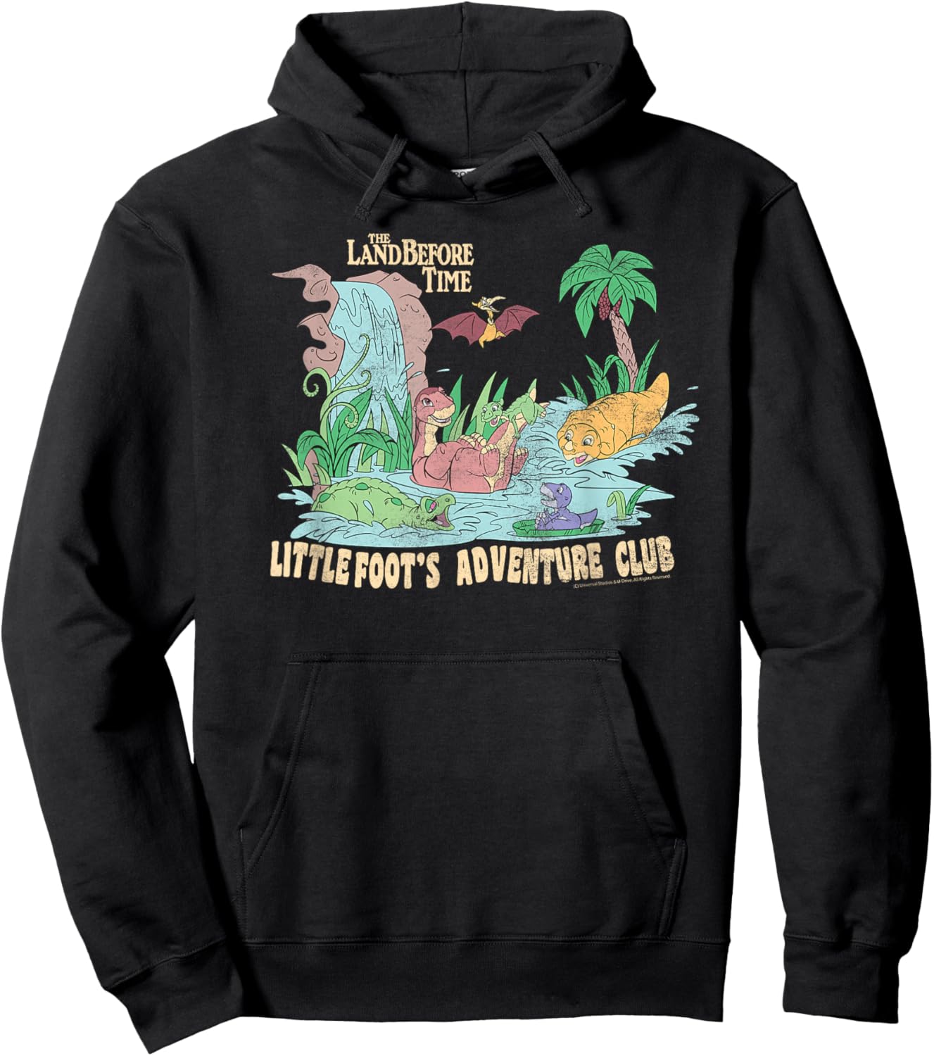 The Land Before Time Little Foot's Adventure Club Hoodie - Hoodie | Black