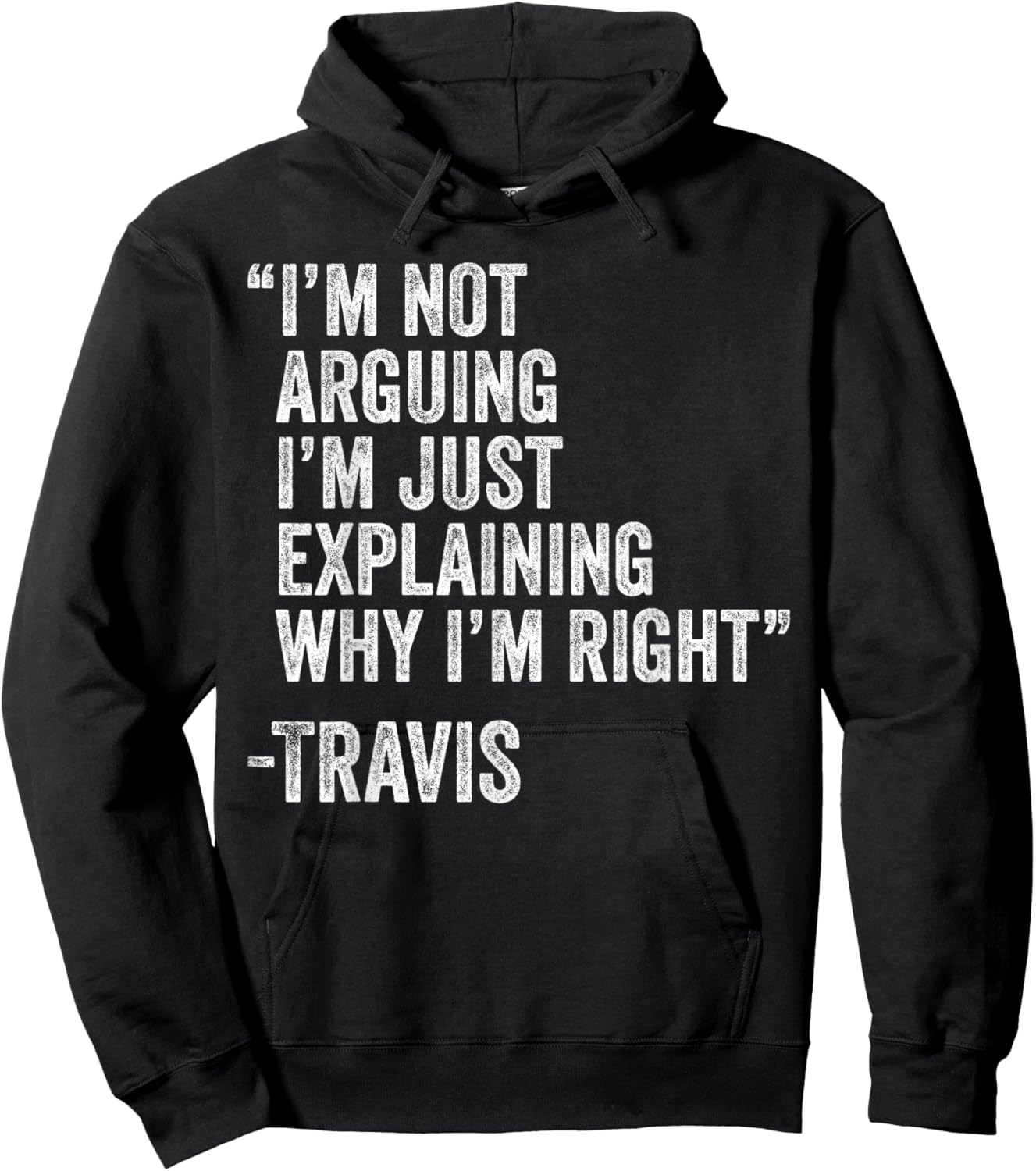 Travis Quote Funny Birthday Custom Name Idea Engineer Hoodie - Hoodie | Black