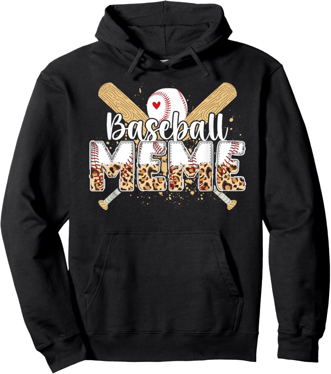 Baseball Meme Leopard Meme Of A Baseball Player Meme Hoodie - Hoodie | Black