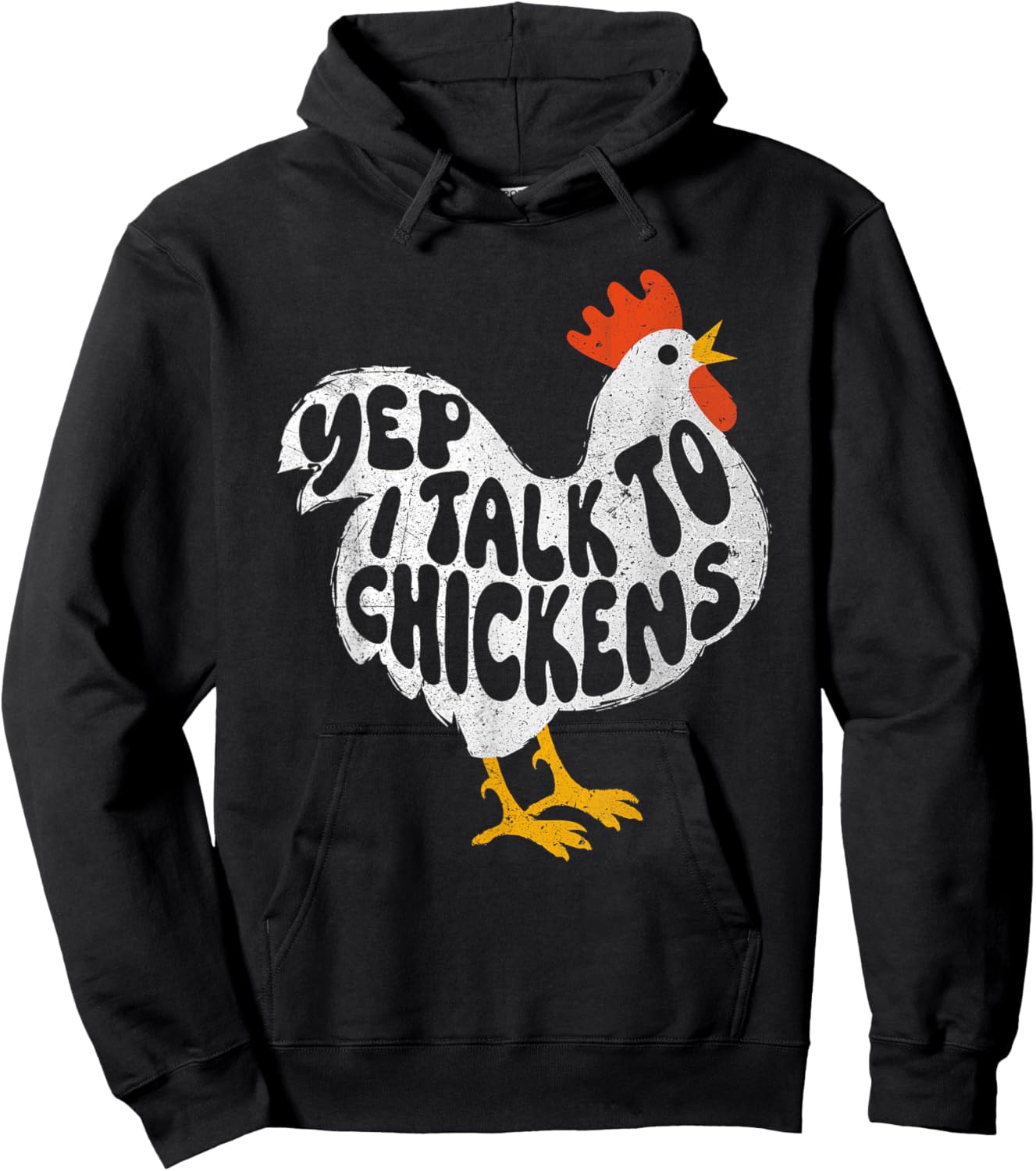 Yep I Talk To Chickens - Chicken Lover Farmyard Animal Lover Hoodie - Hoodie | Black