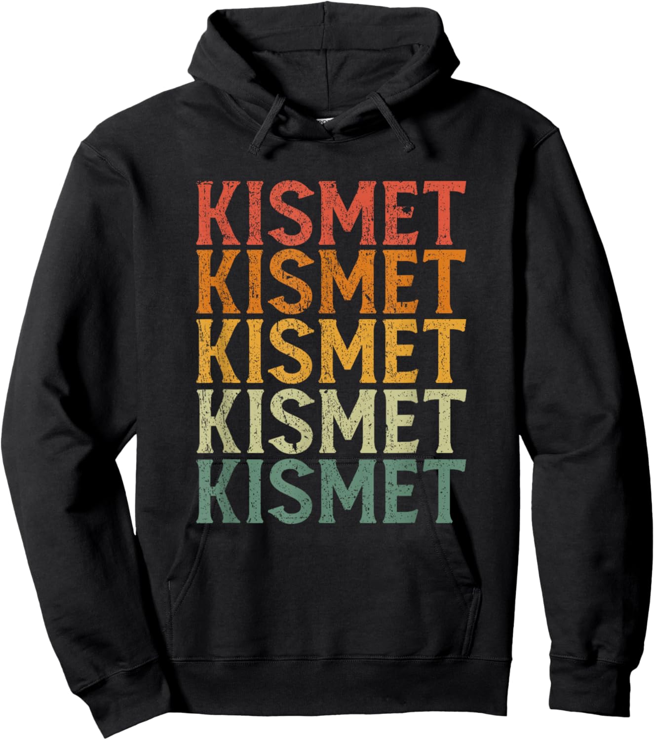 Retro Individual First Name Name Kismet Hoodie - Hoodie | Black