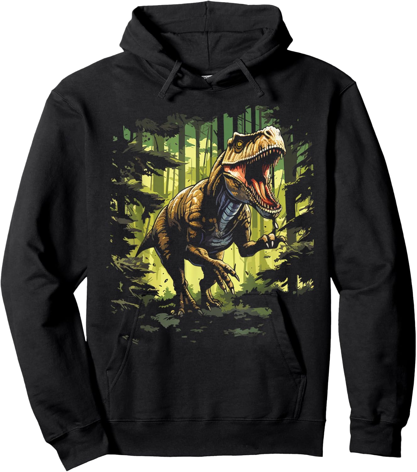 T-Rex For Kids Realistic Tyrannosaurus Rex Dinosaur Hoodie - Hoodie | Black