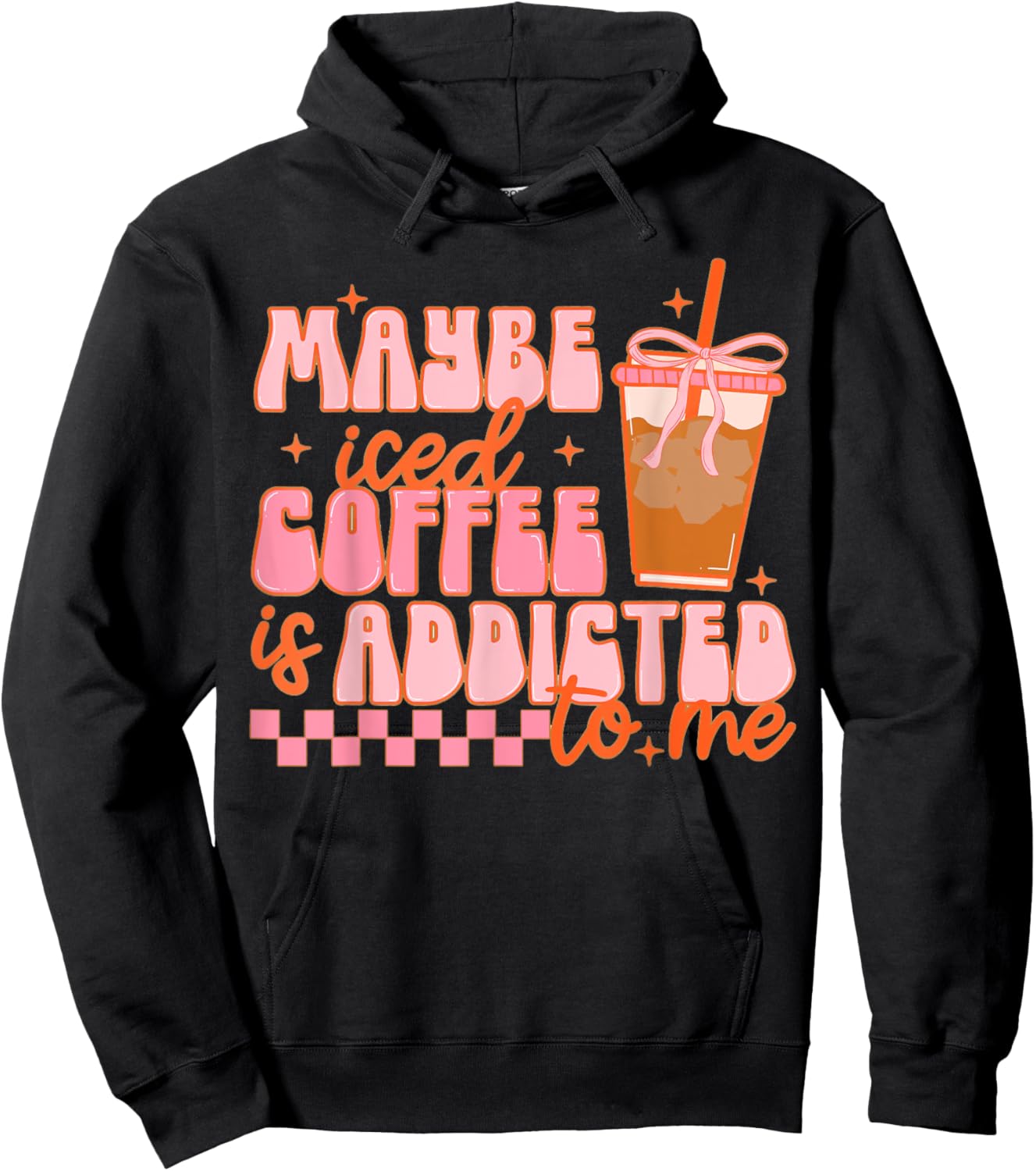 Maybe Iced Coffee Is Addicted To Me, Funny Barista Coffee Hoodie - Hoodie | Black