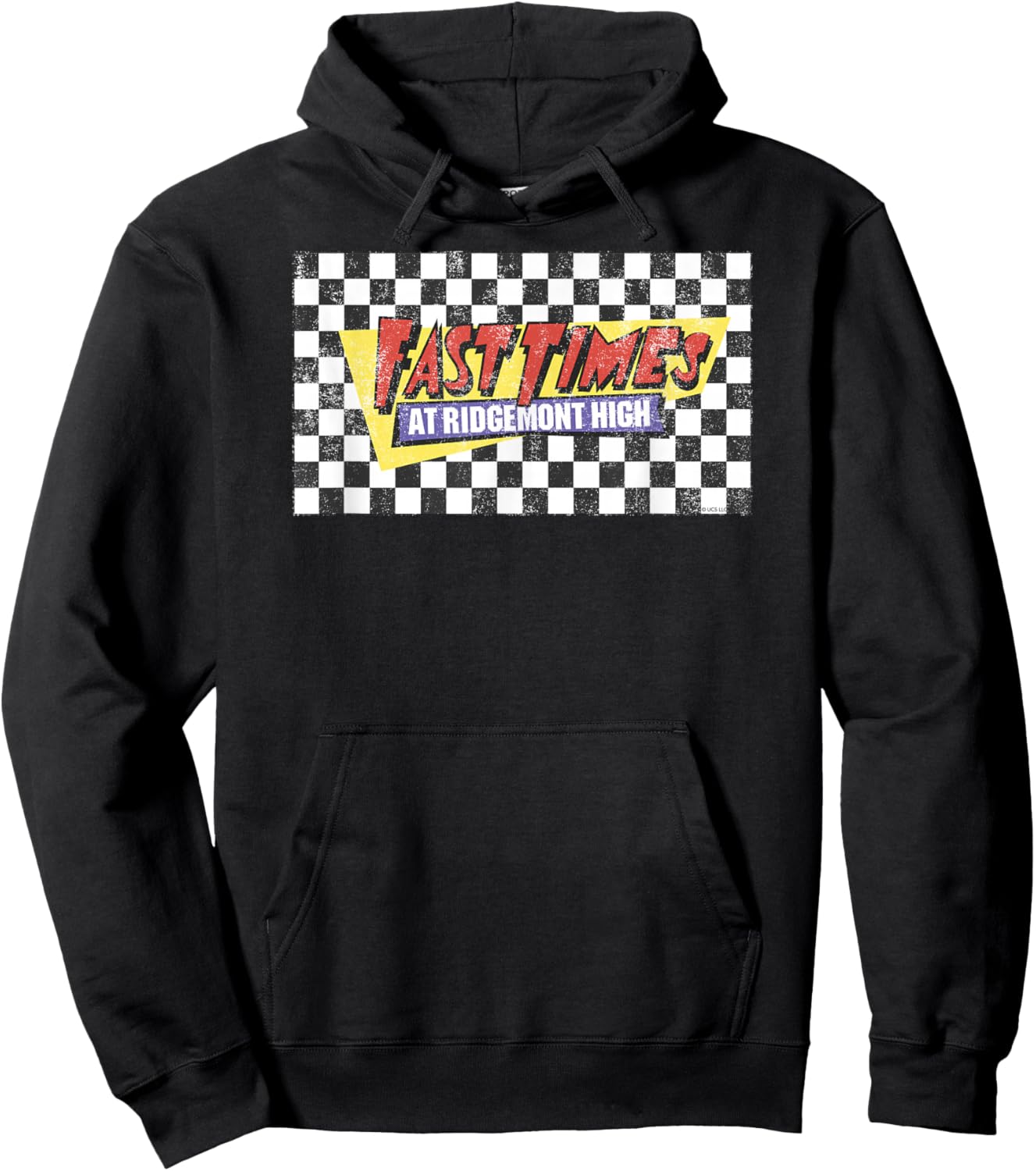 Fast Times at Ridgemont High Checked Logo Hoodie - Hoodie | Black