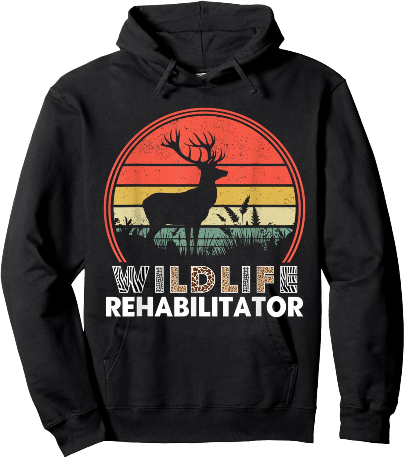Vinatge Animal Wildlife Rehabilitator Rehabilitation Rescue Hoodie - Hoodie | Black