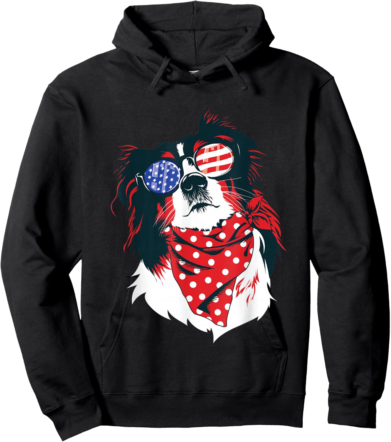 Australian Shepherd 4th of July Shirt Aussie Mom Hoodie - Hoodie | Black