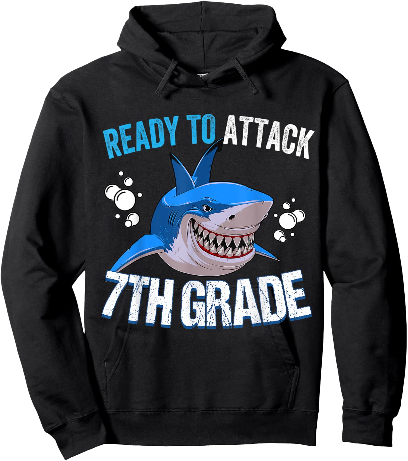 Ready to Attack 7th Grade Back to school Hoodie - Hoodie | Black