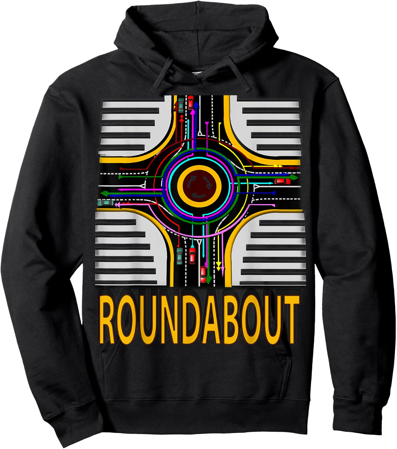 Roundabout traffic direction Hoodie - Hoodie | Black