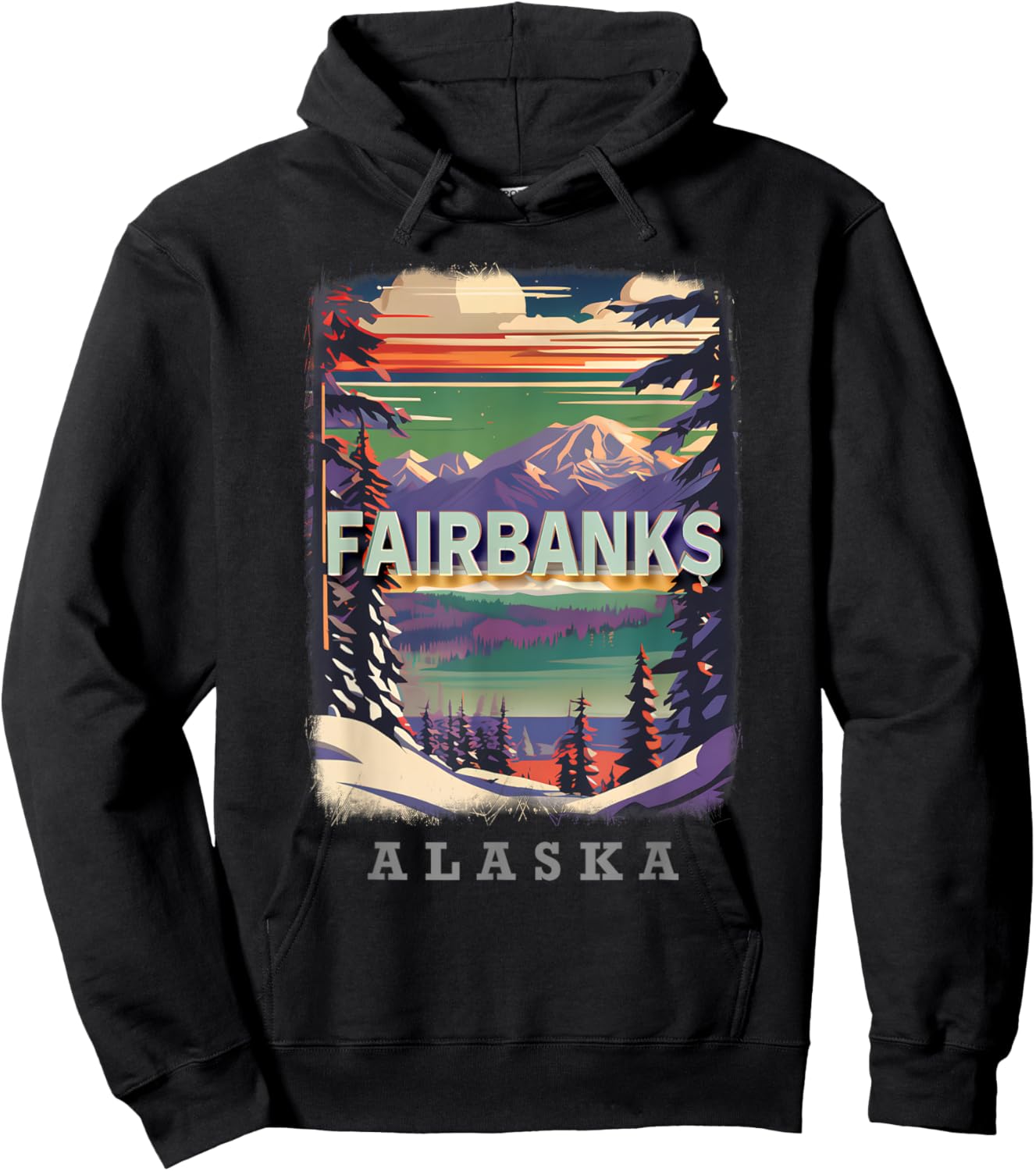 Fairbanks Alaska AK Aurora Borealis Spectacle SD832 Hoodie - Hoodie | Black