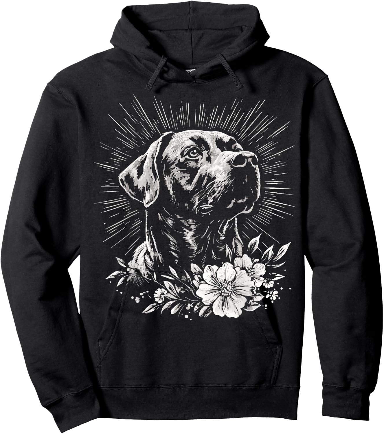 Retro Labrador Retriever Dog Lover Tattoo Style Hoodie - Hoodie | Black