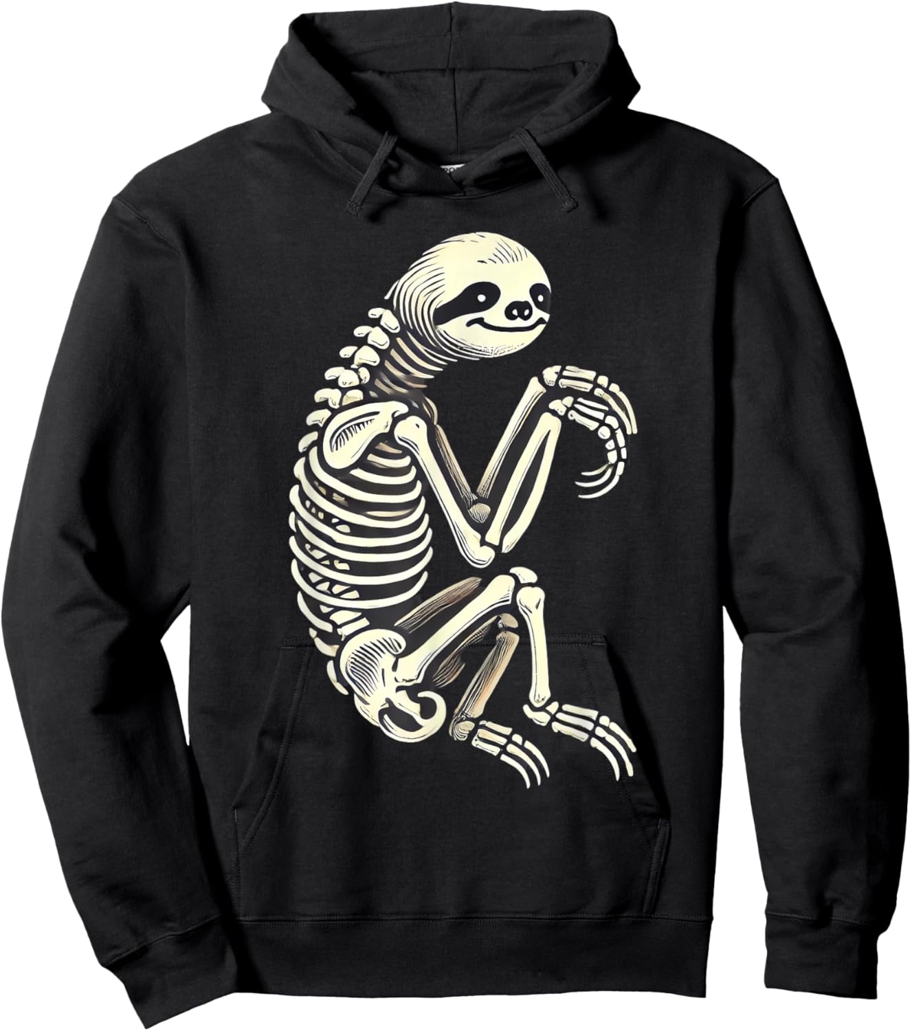 Sloth Skeleton Halloween Hoodie - Hoodie | Black