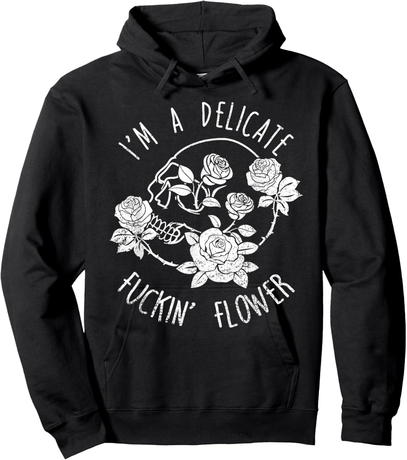I'm a Delight - I'm a Delicate F--king Flower Hoodie - Hoodie | Black