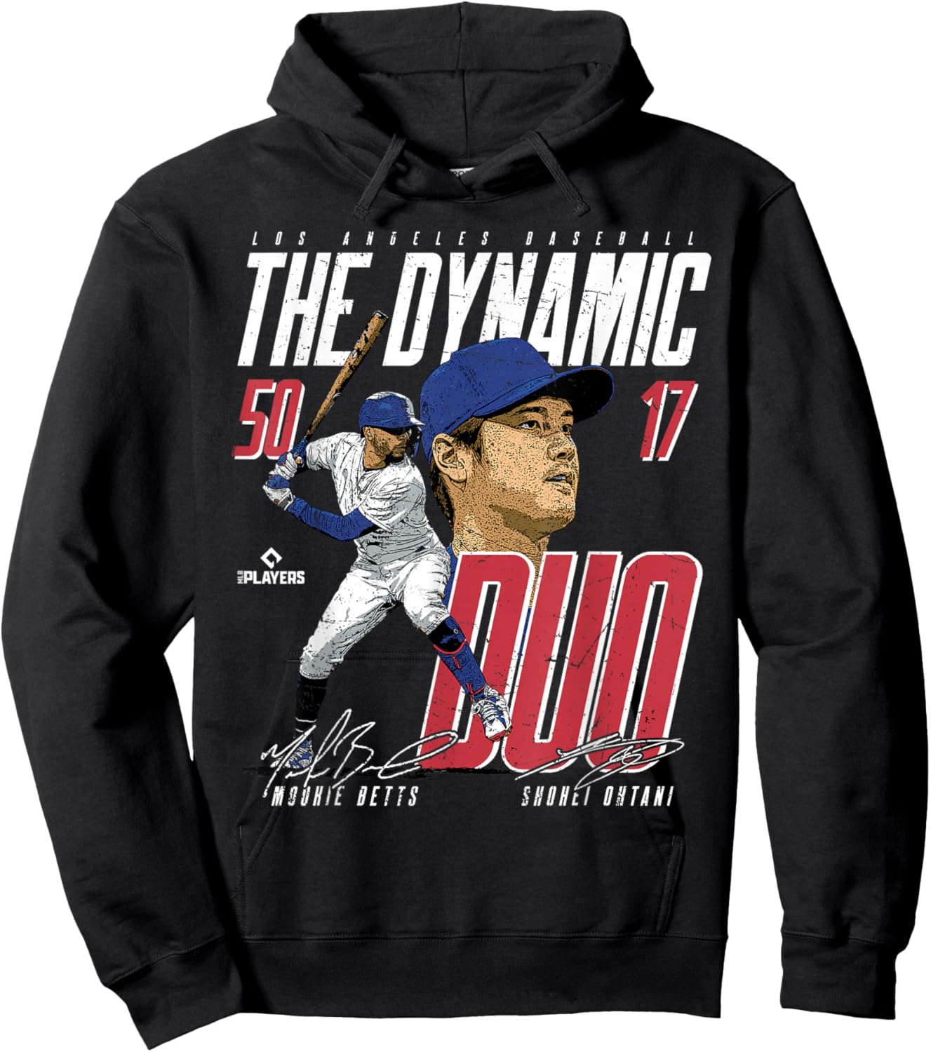 Mookie Betts & Shohei Ohtani | LA MLB Players | MLBDDUO3002 Hoodie - Hoodie | Black