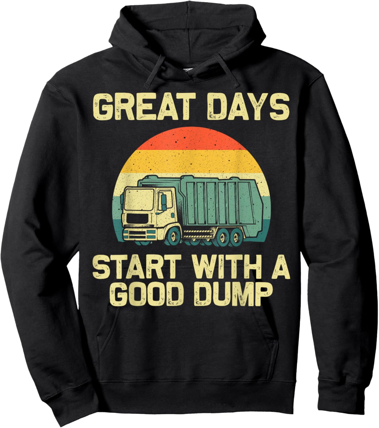 Cool Garbage Truck Kids Boys Trash Waste Management Hoodie - Hoodie | Black
