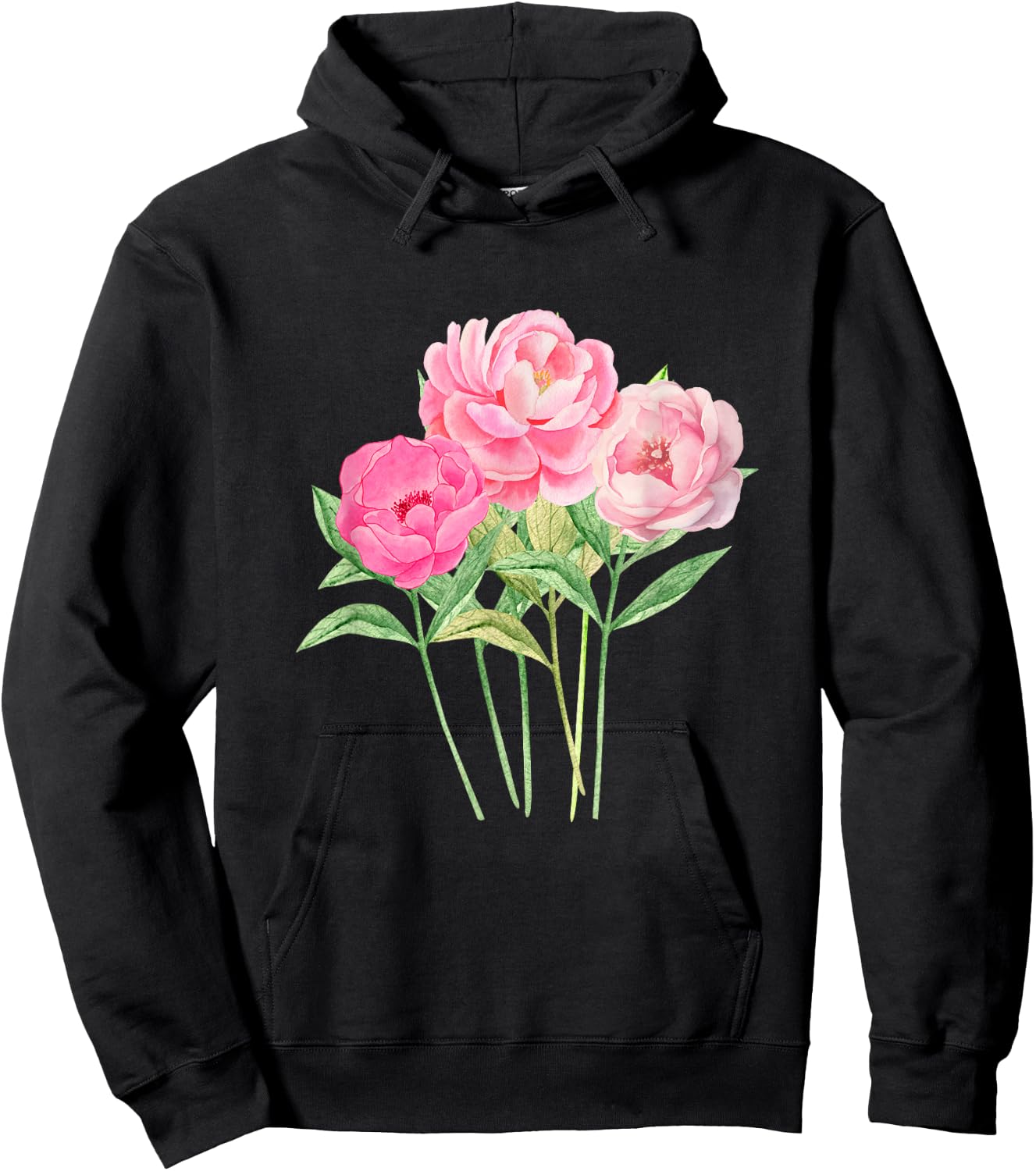 Peony Flower - Bouquet of Peonies Women and Girls Hoodie - Hoodie | Black