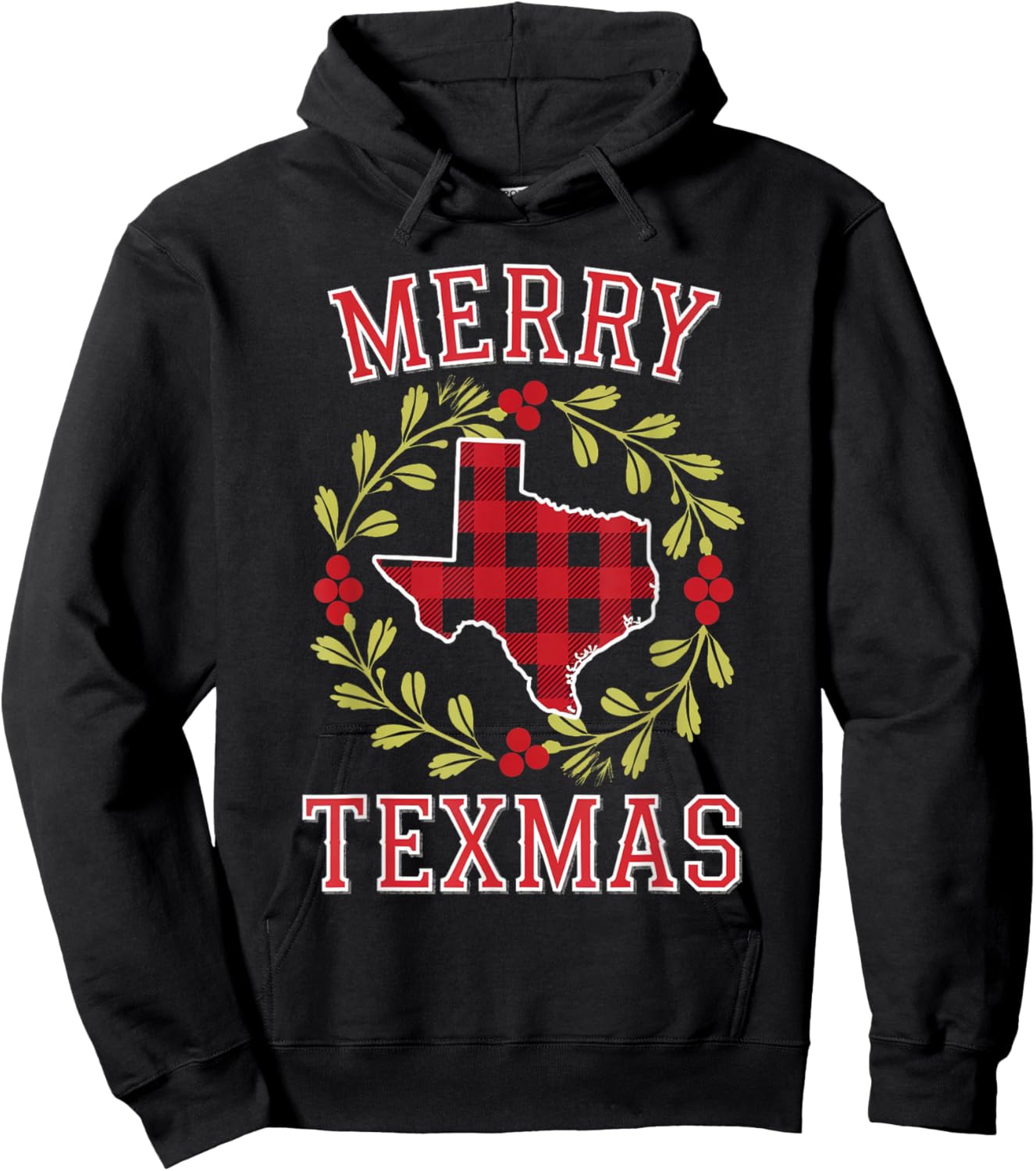 Funny Merry Texmas Texas State Family Christmas Xmas Pajama Hoodie - Hoodie | Black