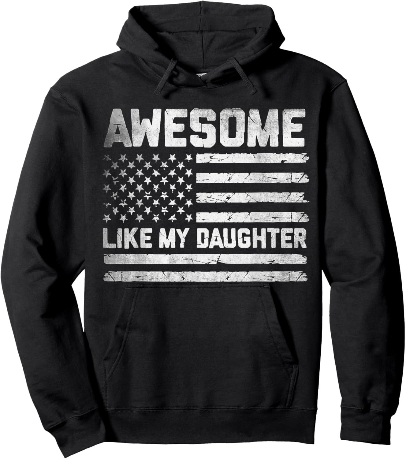 Awesome Like My Daughter Father's Day Funny Dad and Daughter Hoodie - Hoodie | Black