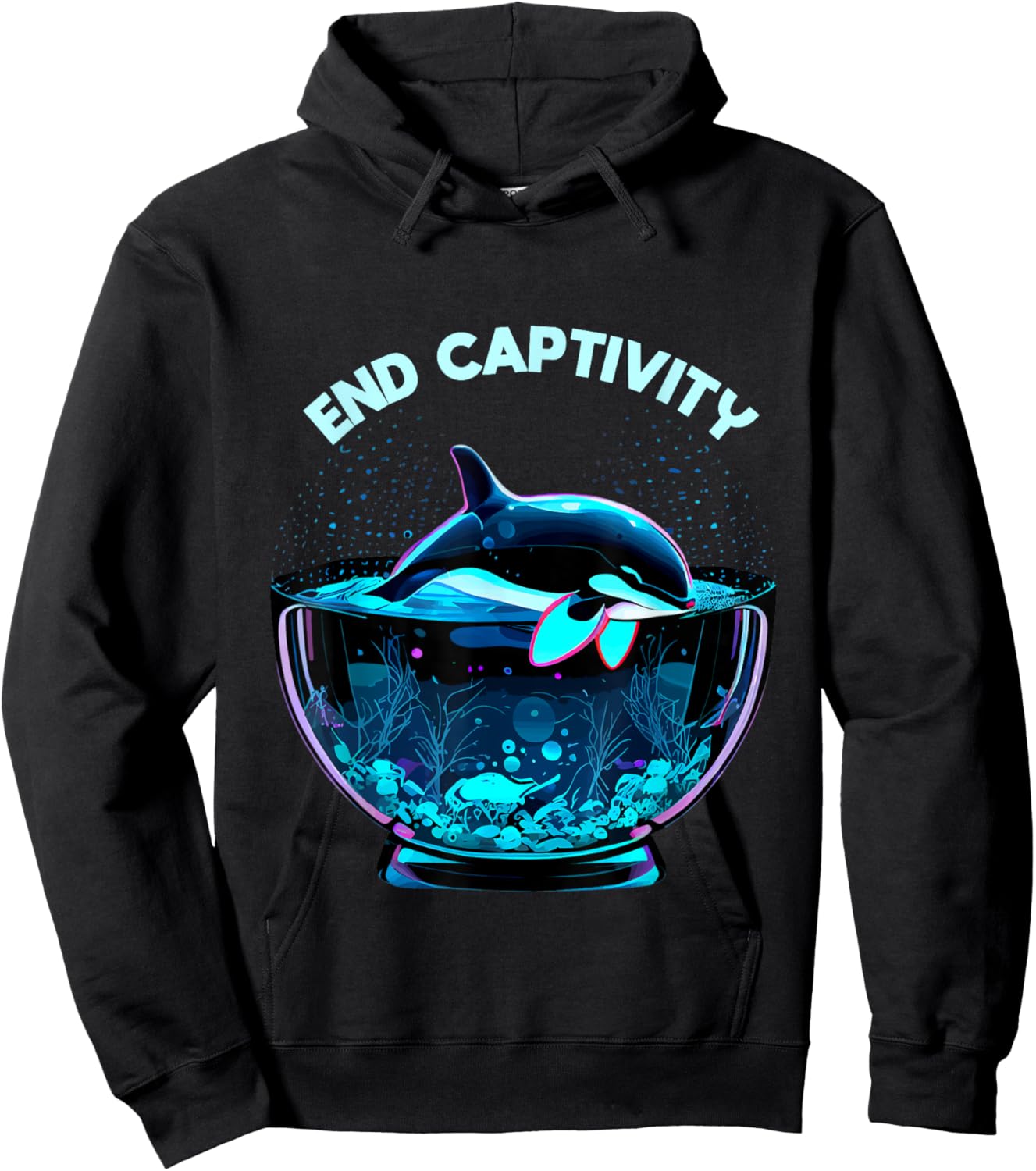 Orca End Captivity Free The Orcas Marine Protection Activist Hoodie - Hoodie | Black
