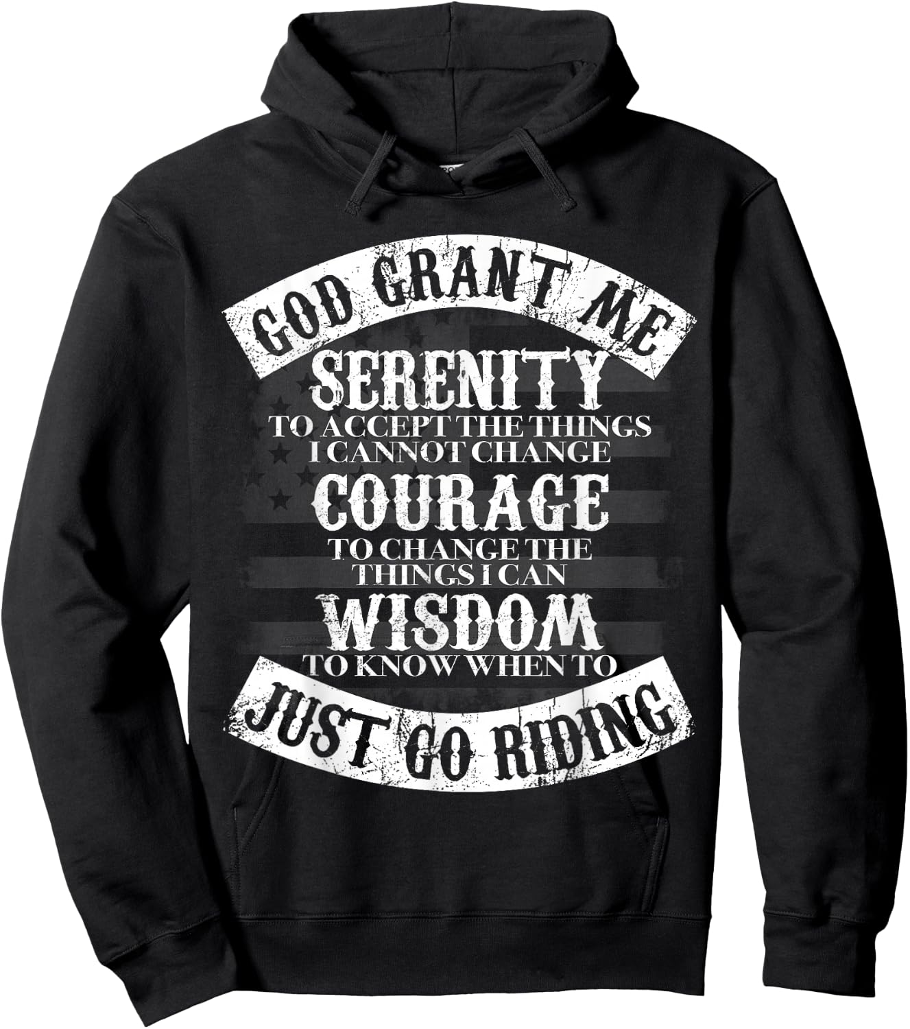 Biker's Prayer Shirt Christian Biker Motorcycle Riding Gift Hoodie - Hoodie | Black