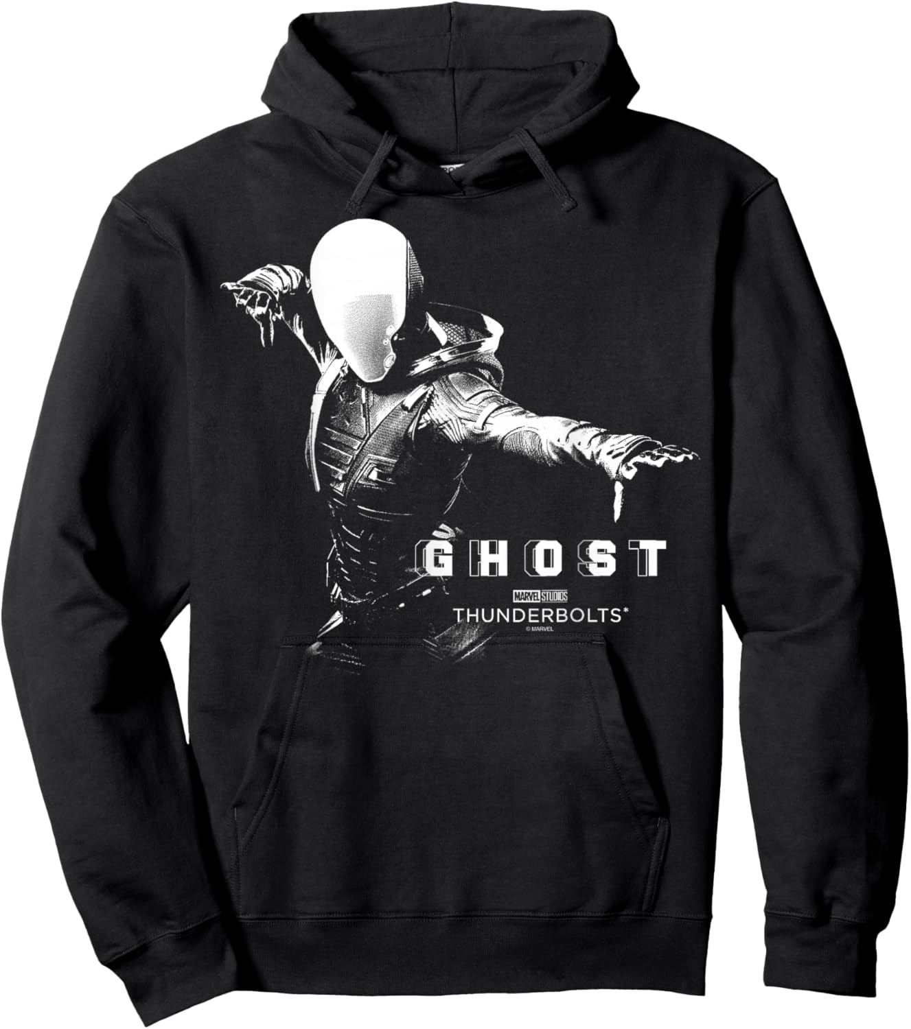 Marvel's Thunderbolts - Ghost Silhouette Hoodie - Hoodie | Black