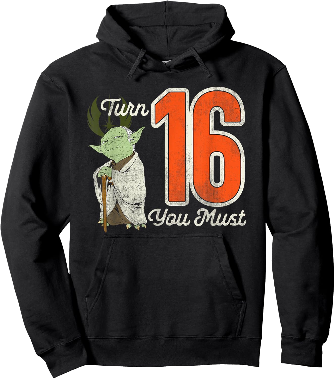 Star Wars Yoda 16th Birthday Hoodie - Hoodie | Black