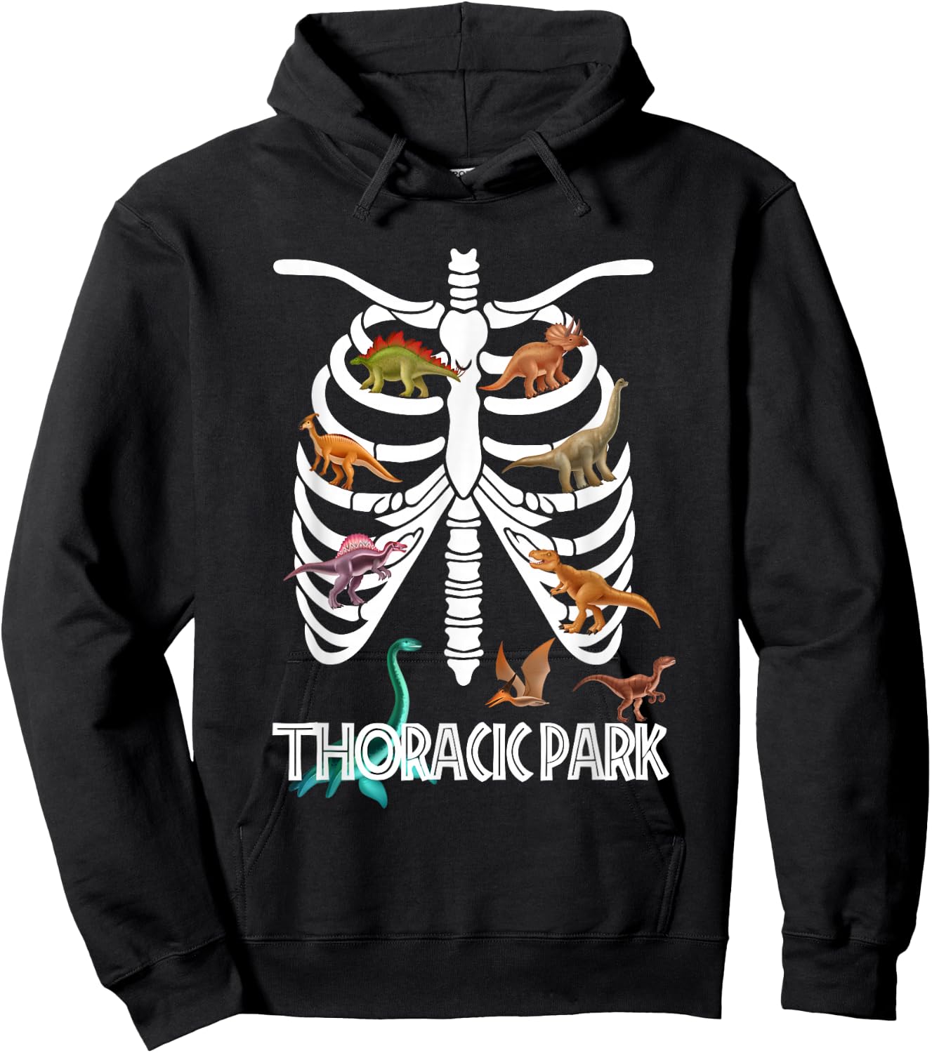 Thoracic Park for Registered Nurses, Nurses, Medic Dinosaurs Hoodie - Hoodie | Black
