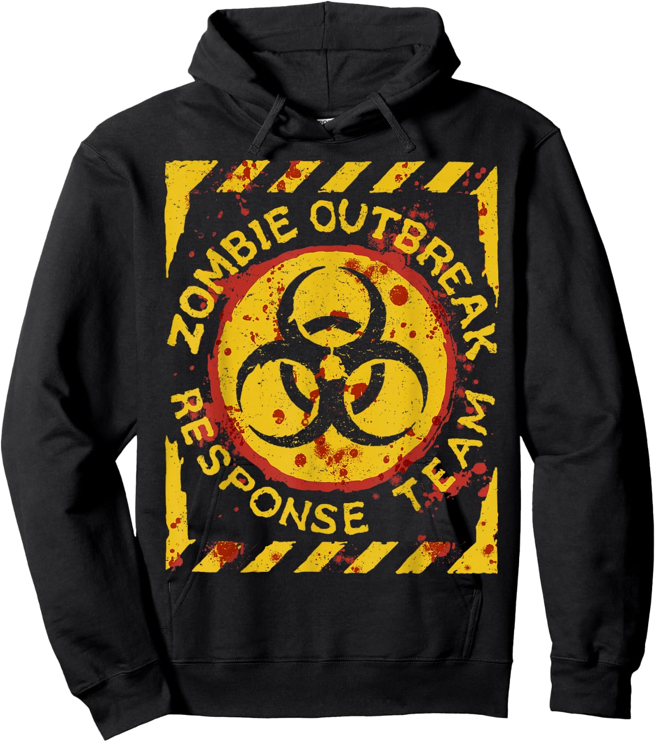 Zombie Outbreak Halloween Response Team Funny Men Apocalypse Hoodie - Hoodie | Black