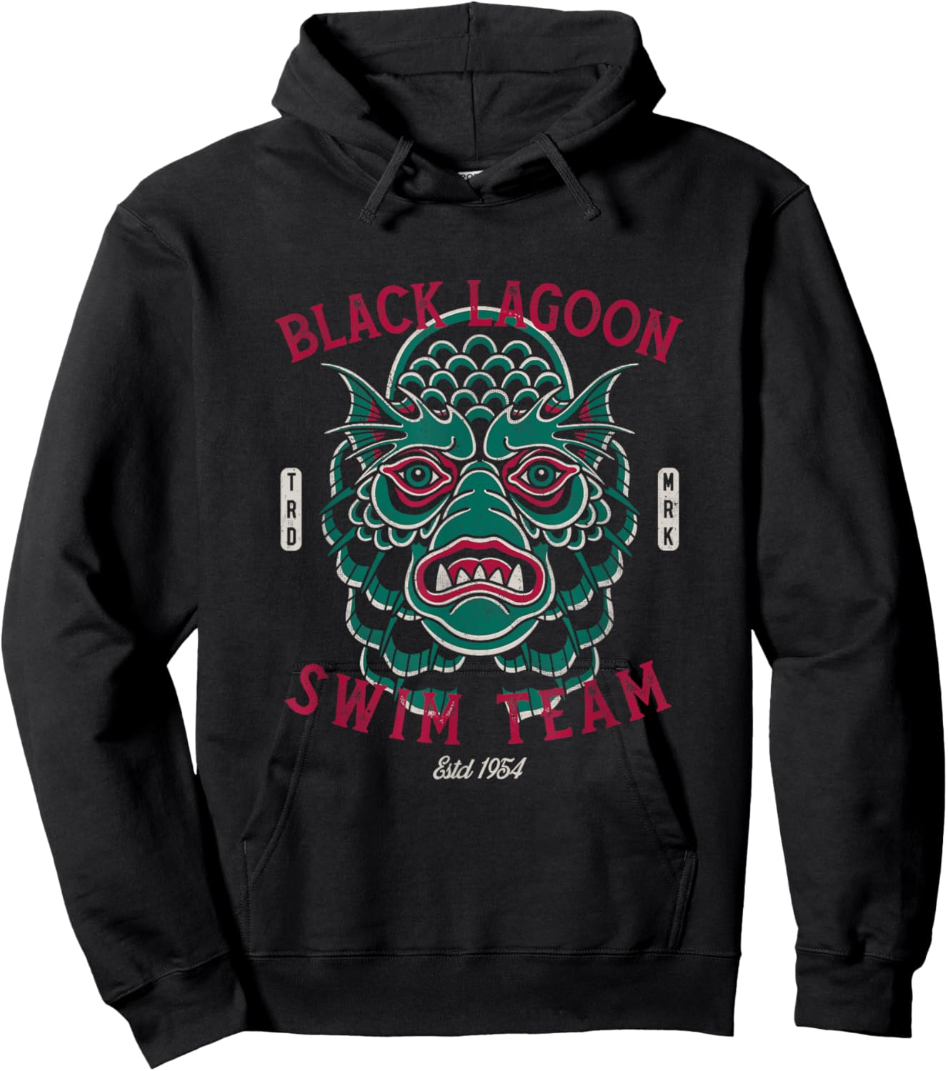 Black Lagoon Swim Team - Vintage Traditional Tattoo Horror Hoodie - Hoodie | Black