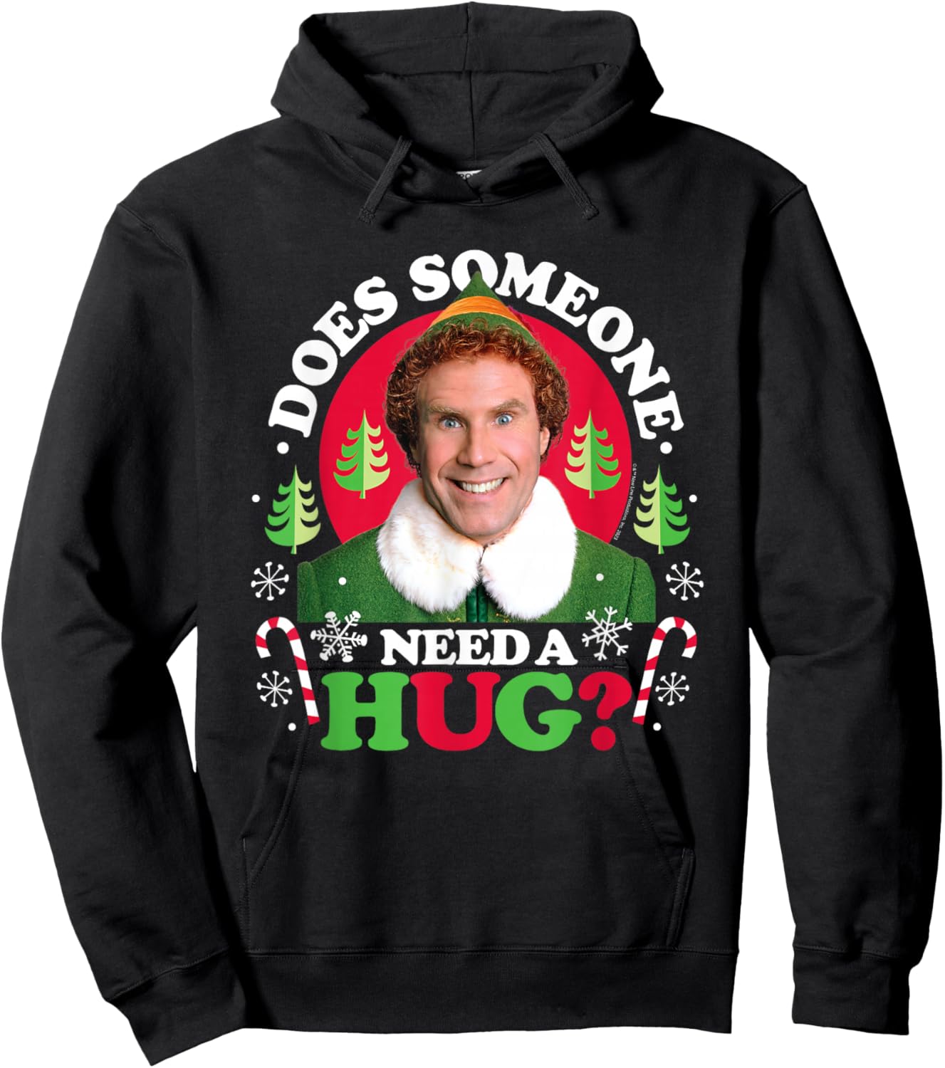 Elf - Does Someone Need A Hug? Hoodie - Hoodie | Black