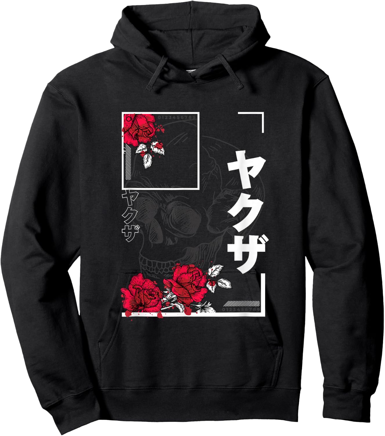 Japanese Aesthetic Vaporwave Sad Eboy Urban Skull Hoodie - Hoodie | Black