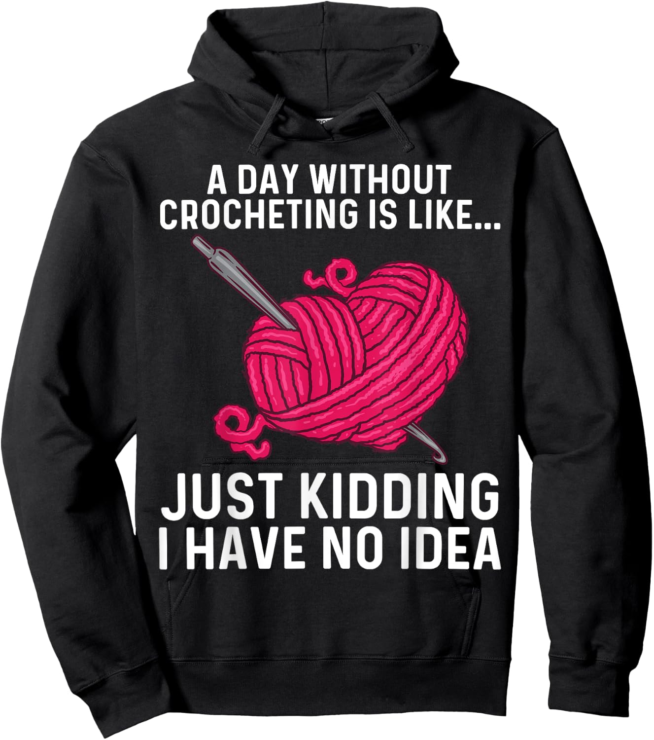 Crocheting Art Grandma Crocheter Crochet Lovers Hoodie - Hoodie | Black