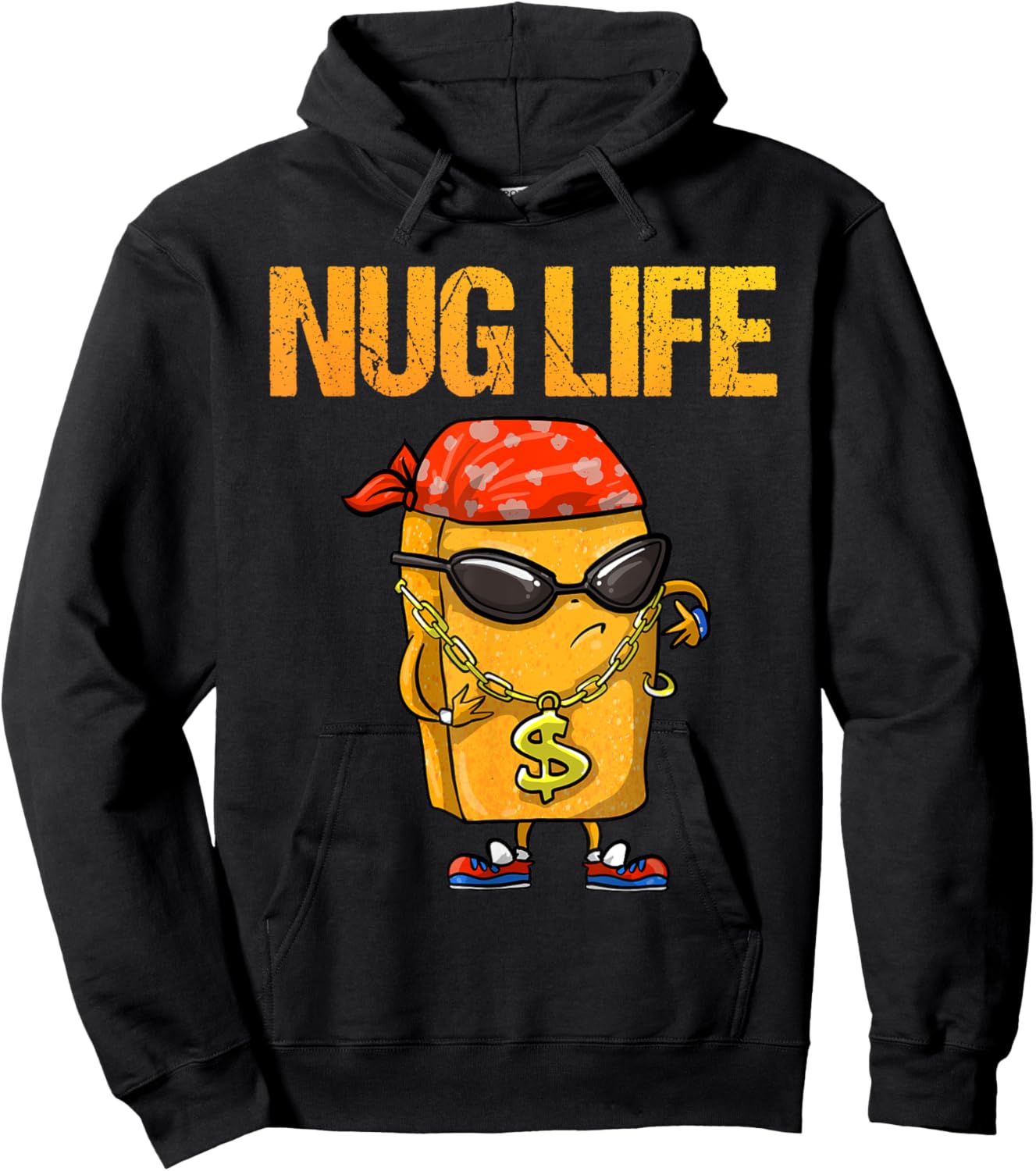 Cool Chicken Nugget Art For Boys Kids Chicken Nugget Lover Hoodie - Hoodie | Black