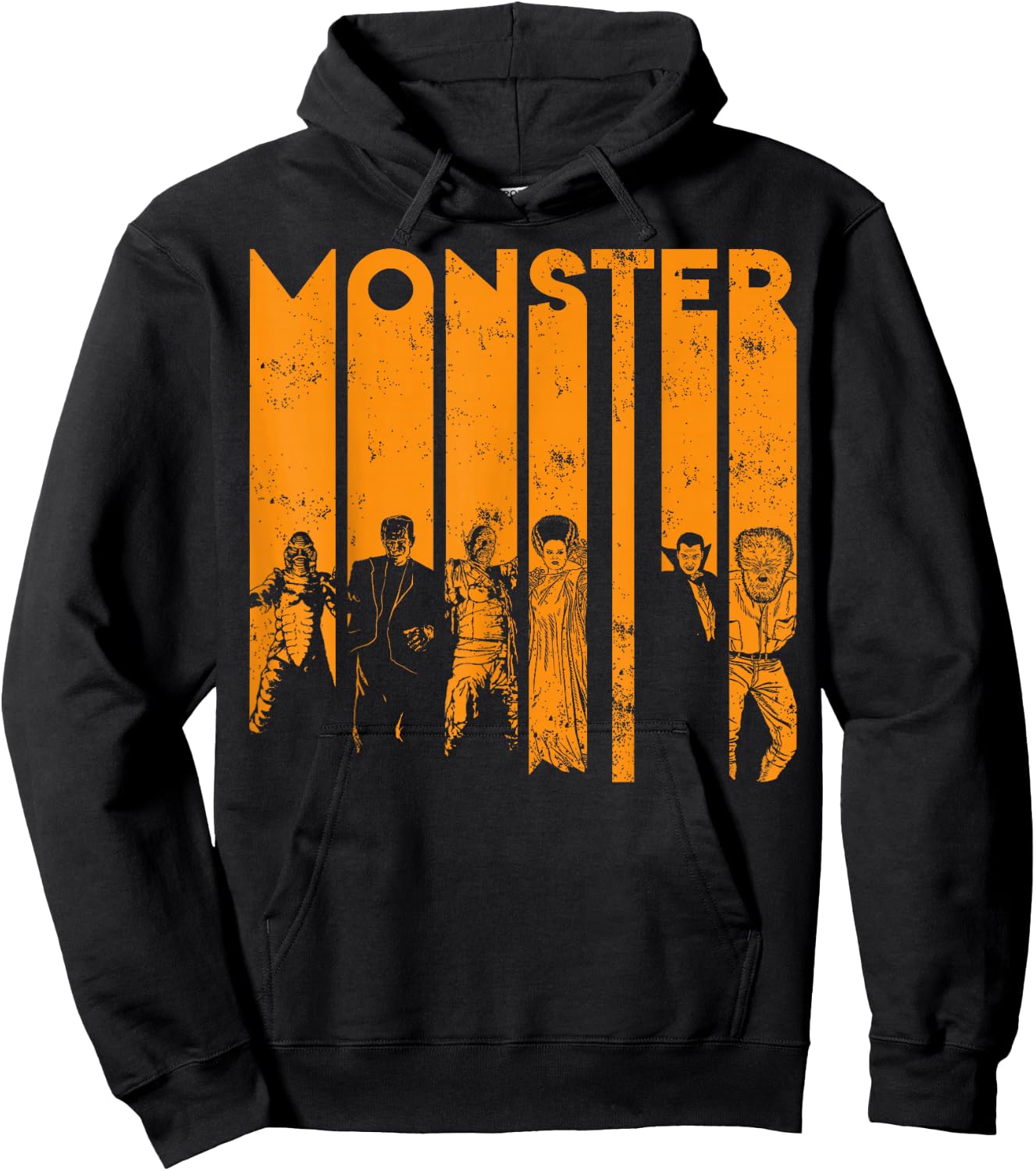 Universal Monsters Letter Group Shot Hoodie - Hoodie | Black