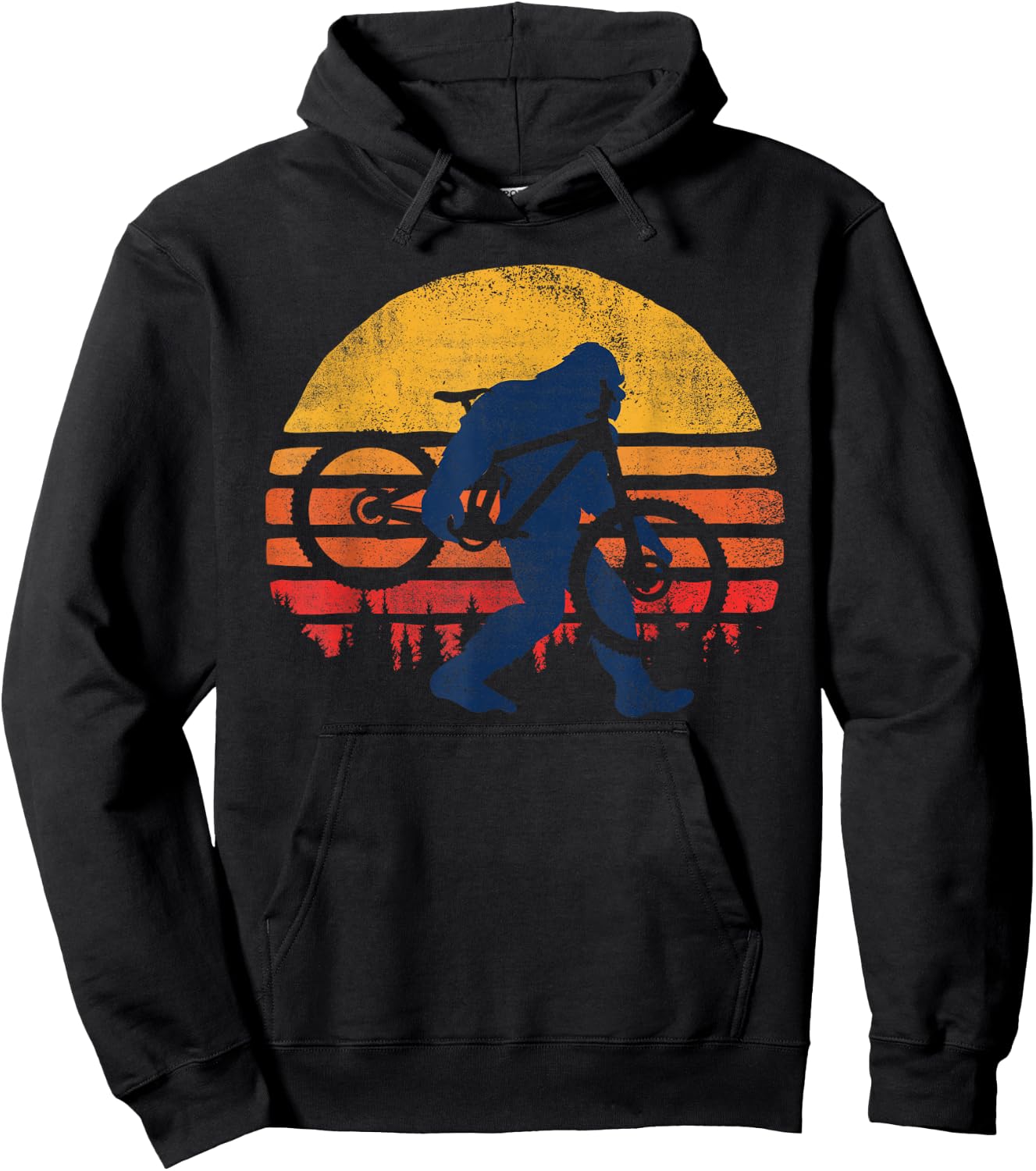 Bigfoot Bike - Funny MTB Graphic Hoodie - Hoodie | Black
