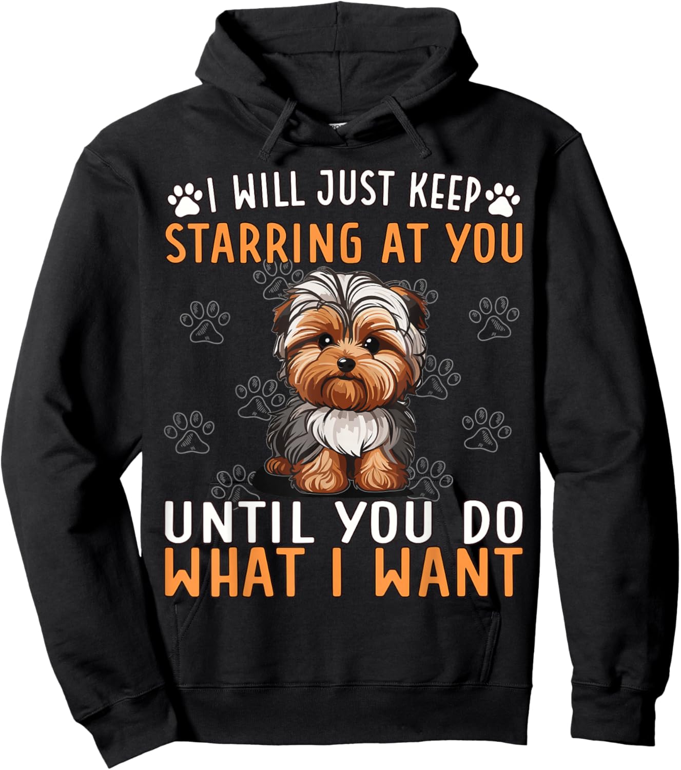 Dog Yorkie Poo Mom Plush Yorkie Poodle Food Yorkiepoo Hoodie - Hoodie | Black