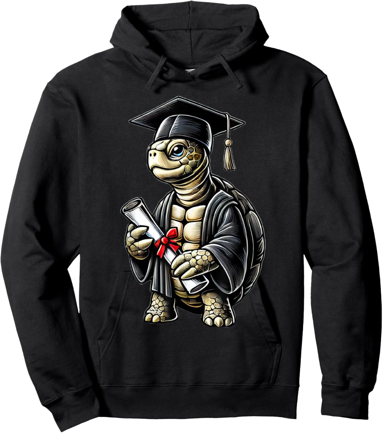 Cute Turtle Graduation Hoodie - Hoodie | Black