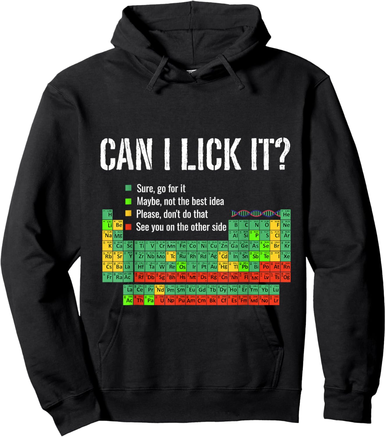 Lustig kann ich es lecken? 100 Tage Schulperiodensystem Hoodie - Hoodie | Black