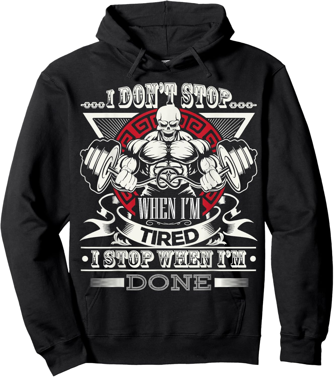 Fitness Motivational Gym Workout Bodybuilding Bodybuilder Hoodie - Hoodie | Black