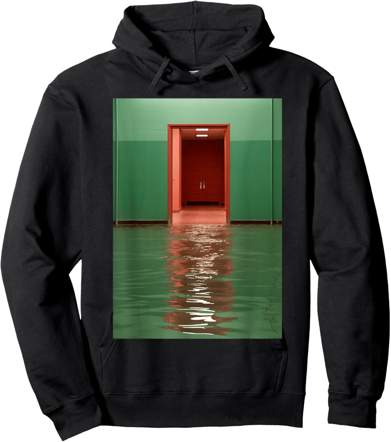 Liminal Spaces Weirdcore Dimensional Swim Illusion Hoodie - Hoodie | Black