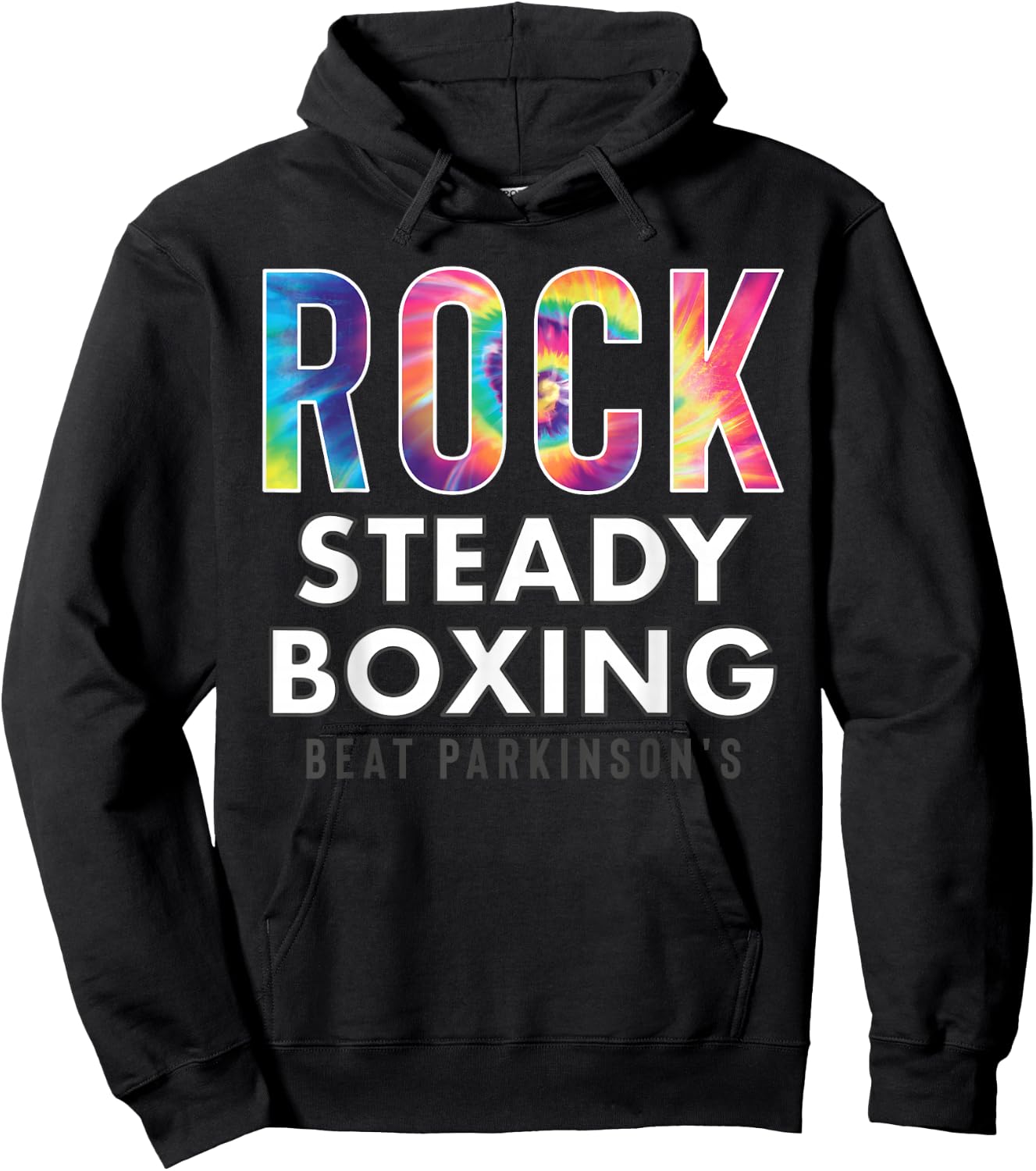 Rock Steady Boxing Hippie Tie Dye NEW Hoodie - Hoodie | Black