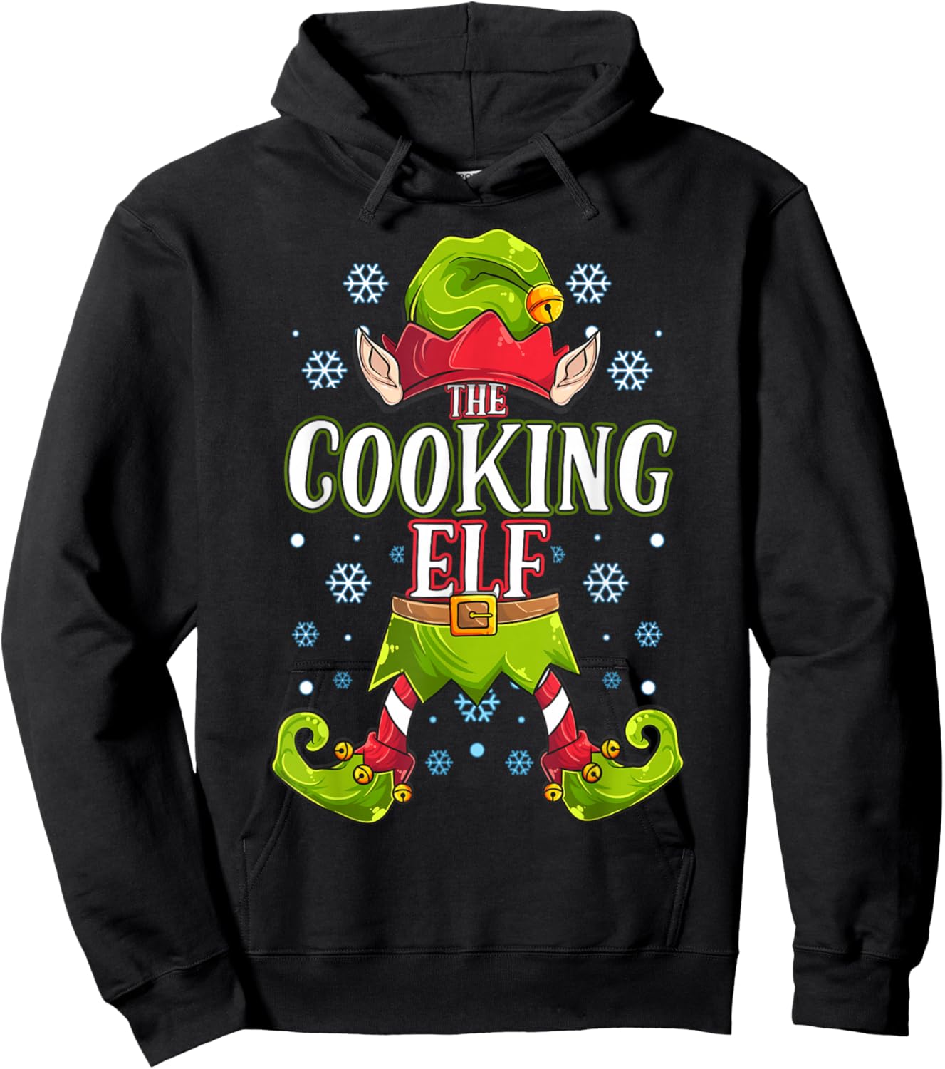 Cooking Elf Matching Family Group Christmas Party Hoodie - Hoodie | Black
